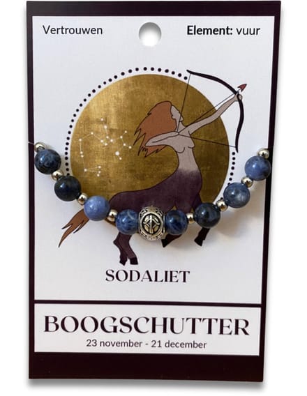 Sodaliet sterrenbeeld armband - Boogschutter