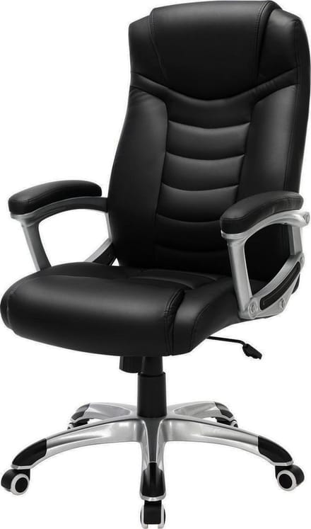 Bureaustoel - Versterkte Wielen – Ergonomisch - Zwart