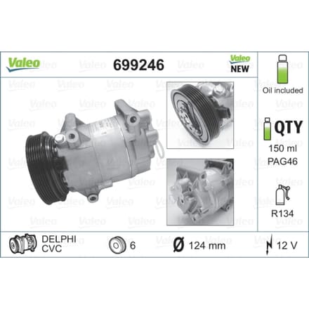 Compressor airconditioning VALEO 699246