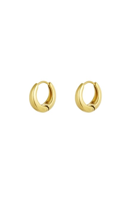 Smalle basis oorringen - goud