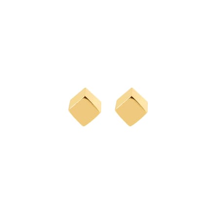 Goud Plated Blok Oorknopjes