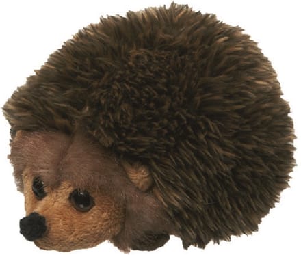 Nature Planet Pluche kleine Egel knuffel - bruin - van 13 cm - Egels - Knuffeldieren