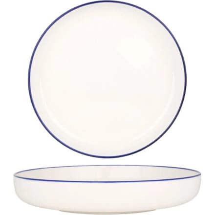 Rinart Diepbord - Blue Edge - Porselein - 19 cm (500cc) - set van 6