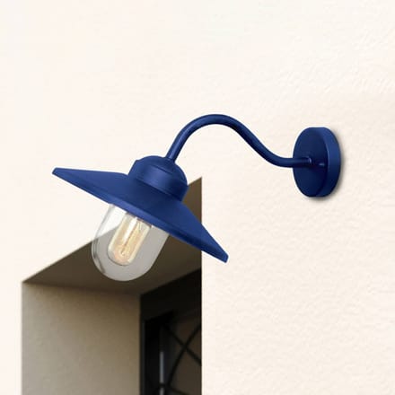 Elstead Lighting LED Wand Buitenlamp Klampenborg | 1X E27 Max 60W | IP44 | Dimbaar | Navy Blue