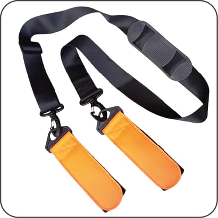 Jobber Sports Skidrager Deluxe - Ski Draagband - Zwart/Oranje