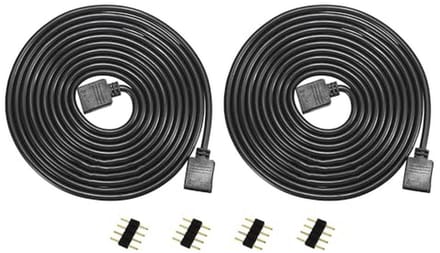 4-Polige RGB Ledstrip Verlengkabel - 5 meter Zwart (2 Stuks)
