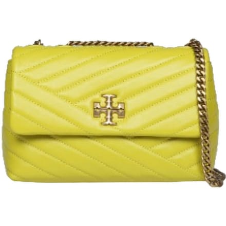vrouwen schoudertassen Tory Burch - kira chevron kleine cabriolet schoudertas - groen
