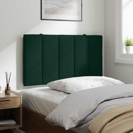 vidaXL - Hoofdbordkussen - "Hanko" - 80 - cm - fluweel - donkergroen