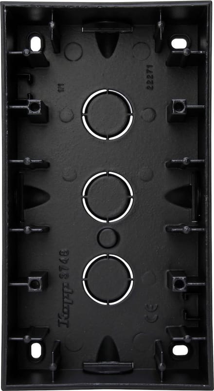 Kopp opbouwdoos 2-voudig - HK07 mat zwart (374850001)