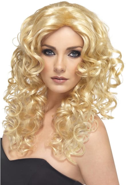 "Blonde gegolfde pruik voor dames - Verkleedpruik - One size"