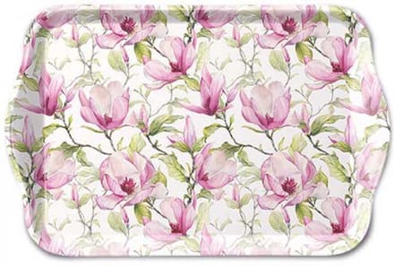 Tray Melamine 13x21cm, Blooming magnolia