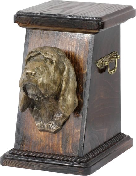 Elegante urn voor hondenas met beeld van Grand Griffon Vendéen