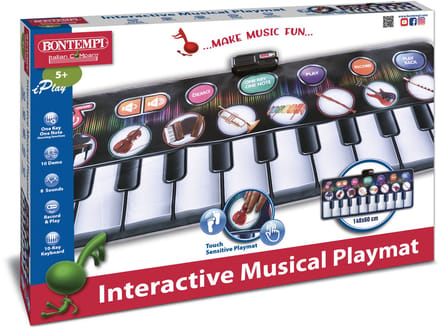 Bontempi Muzikale Speelmat Junior 148 X 60 Cm Zwart/wit