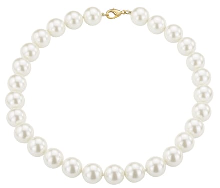 Traveller Parelcollier - Parelketting dames - Wit - 14 mm - 45 cm - Goudkleurig - 741445
