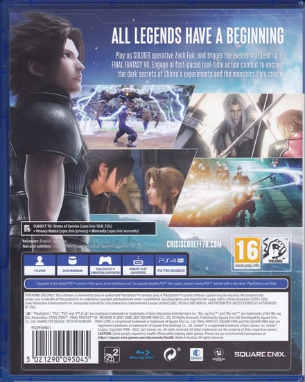 Crisis Core Final Fantasy VII - Reunion PS4