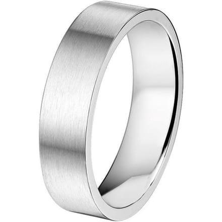 The Jewelry Collection - Ring A508 - 6 mm - Staal - Maat 19.00