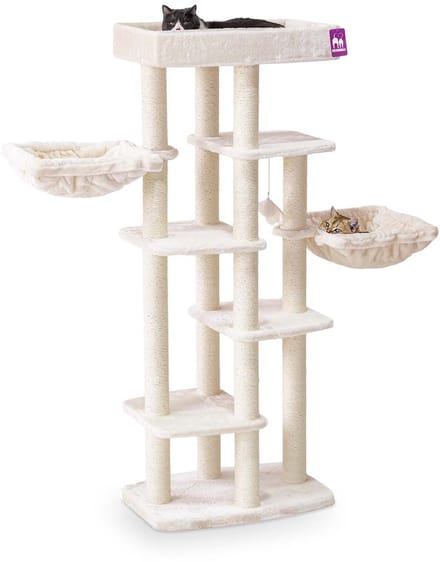 Petrebels Springfield 171 krabpaal - Creme - met 2 hangmatten - extra stabiel