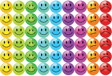 Smiley Beloningsstickers - 5 Stickervellen - 270 Stickers - Emotie Stickers