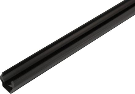 Afdekprofiel Zwart voor Groef 6 (Type I) - 1 Meter