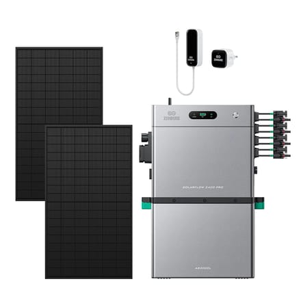 Zendure SolarFlow 2400 Pro - SolarFlow 2400 Pro & Slimme Meter P1 / 1*AB3000L (2.88 kWh) / 2*450W Bifacial Panel (1170Wp Max)