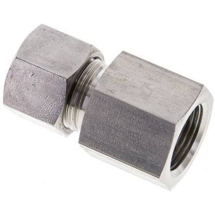 12S & M20x1.5 RVS Rechte Snijringkoppeling Binnendraad 630bar ISO 8434-1
