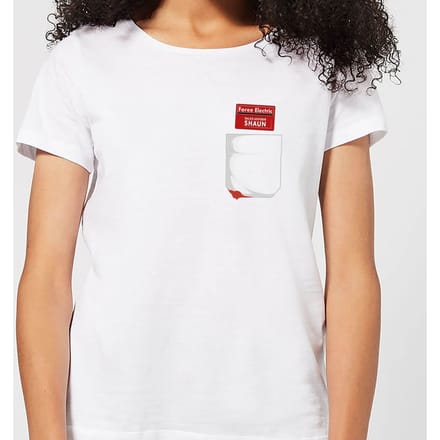 Shaun of the Dead Foree Electric Pocket Dames T-shirt - Wit - M