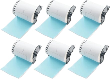 Gekleurde Etiketten - Vervangende Rollen - Labels Printen - Herbruikbare Houders - 102mm x 30.48m - Blauw