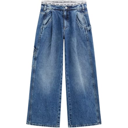 Straight fit Jeans met gestikt logo