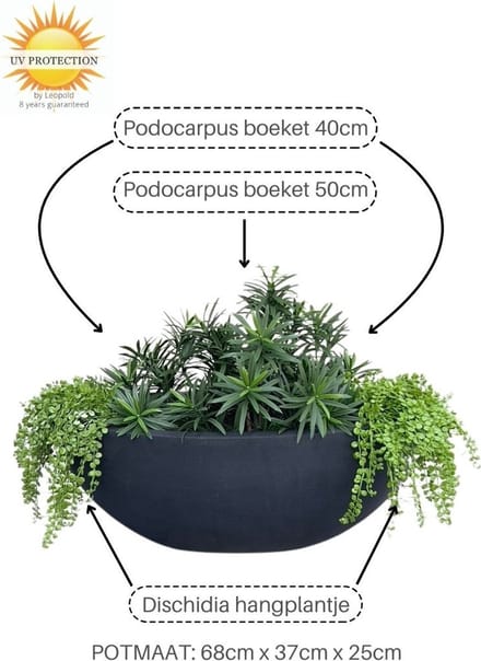 Podocarpus kunstboeket 50 cm UV
