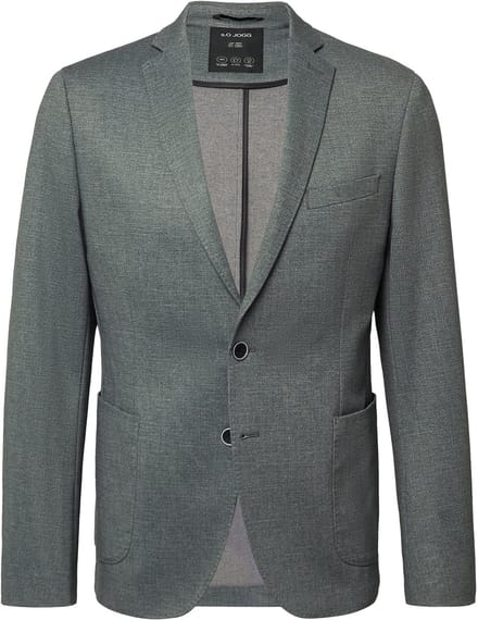s.Oliver - male - s.O JOGG: Slim fit jack van fijn gedessineerde interlockjersey