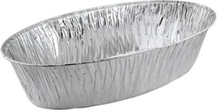 Ovale aluminium voedsel containers, 1LB - 20 containers
