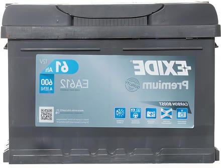 Autoaccu - Autobatterij - Starten Motor - Carbon Boost Technologie - 12V 61Ah - Grijs