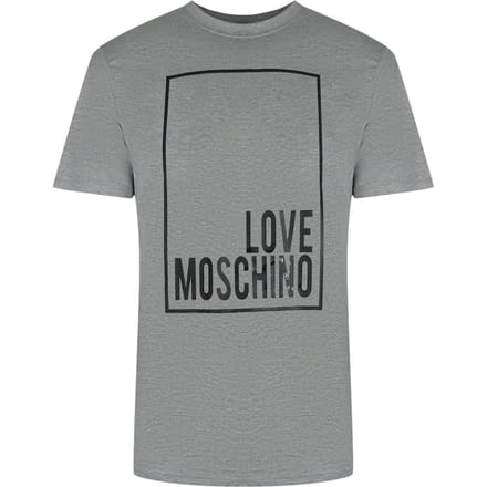Love Moschino Box Logo Grijs T-shirt