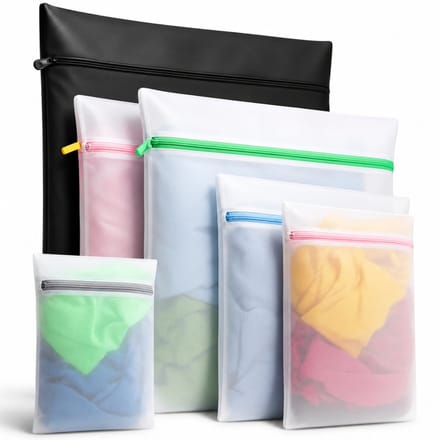 BOTC Waszakken - Wasnetten - Set van 6 - Bescherm je Wasgoed en Wasmachine - Transparant/Wit