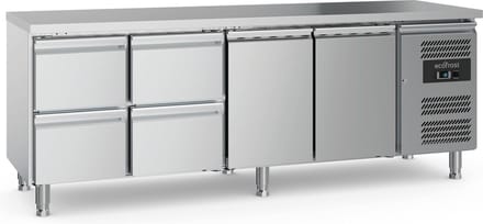 Ecofrost Koelwerkbank - 553L - 2 Deuren + 4 Laden - +2°C/+8°C - Geforceerd - 2230x700x850mm