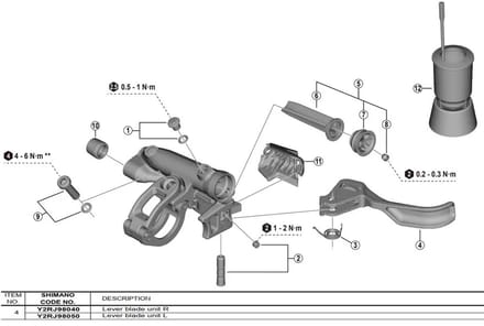 Shimano Bl-m9220 Y2rj98040 Rechter Hendelbehuizing Zilver