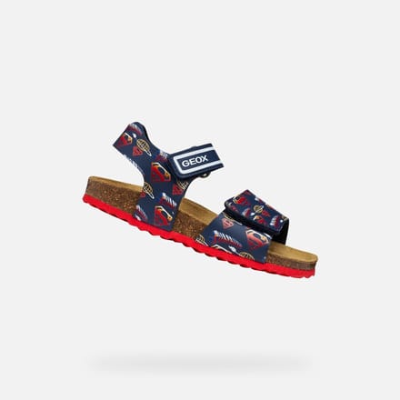 GEOX GHITA JONGENS - MARINEBLAUW/ROOD