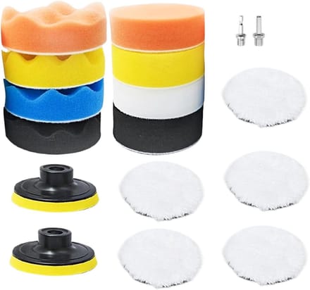 Polijstpads Set - Autowax Pads - Auto Detailen - Zelfklevend Ontwerp - 3 Inch Diameter - Multicolor