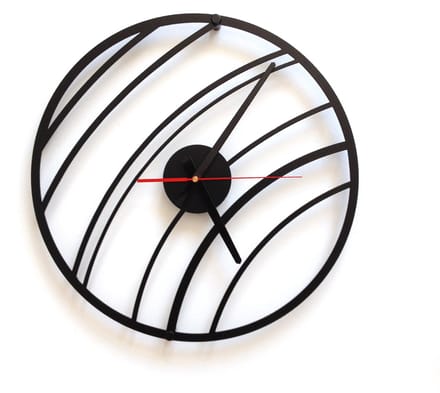 Decorizzly Colly Serie - Wandklok - Geometrisch - Zwart - 40cm