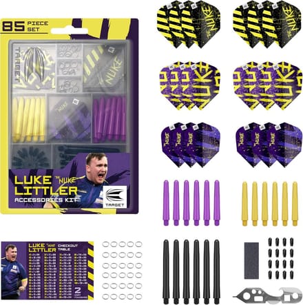 Dart Accessoires Set 85 Delig: Flights, Shafts, Slijper & Multitool voor Dartsspelers