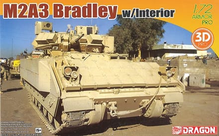 Dragon Modelbouwpakket Militaire voertuigen - 7610 M2A3 Bradley w/Interior and 3D Printed Parts Plastic - 1:72 - Modelbouw