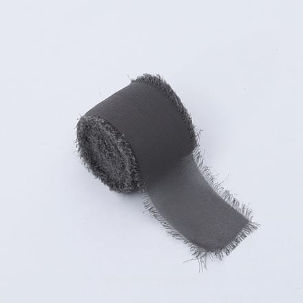 Mech-Mech Szyfon Serie - Floristische Lint - Grafiet - 4cm x 4,5m