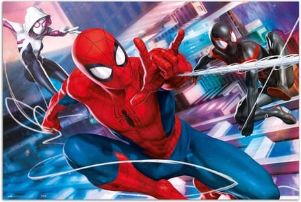 Spiderman poster - Marvel - Peter - Miles - Gwen - Superheld - Marvel - 61 x 91.5 cm.