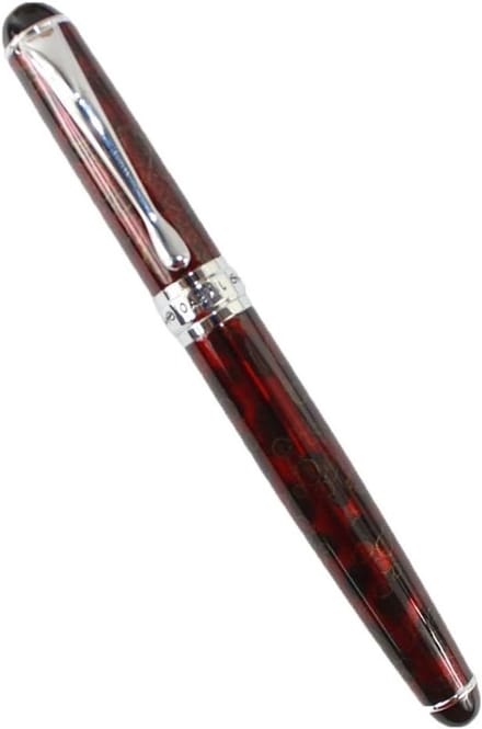 Medium Pen X750 Donkerrood Bloemenpatroon van RVS voor Schrijven en Creatieve Projecten