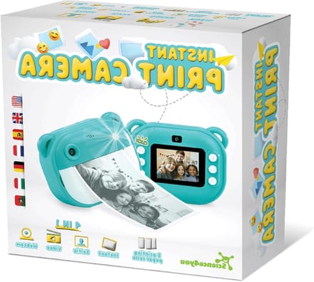 Kindercamera Direct Print - Directe Foto Camera - Herinneringen Vastleggen - Met Inktafdrukpapier - 164 Gram - Wit