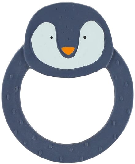 Natuurlijk rubber ronde bijtring - Mr. Penguin