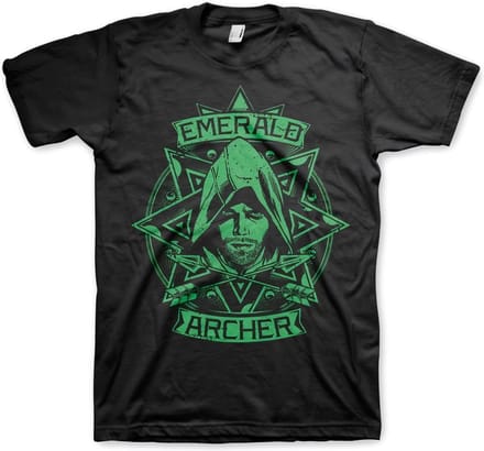 DC Comics Arrow Heren Tshirt -M- Emerald Archer Zwart