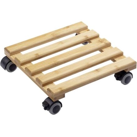 Metafranc WU0825340 Plantentrolley Bamboe Laadvermogen (max.): 60 kg 300 mm x 300 mm x 74 mm Aantal rollers 4