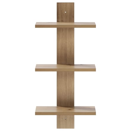 vidaXL - Wandplank - Artisanaal - eiken - 30 - x - 13,5 - x - 64,5 - cm - Bewerkt - hout