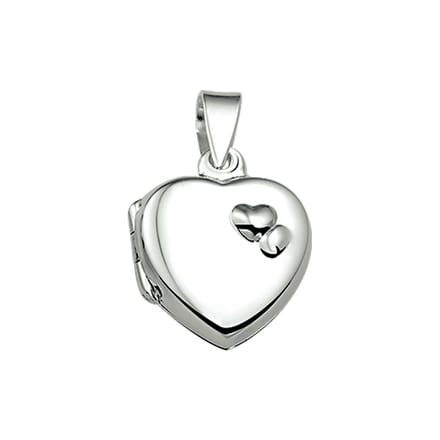 Glams medaillon hart - Zilver